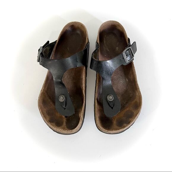 Birkenstock Gizeh Women’s Leather Sandals Black Size 36 5-5.5 - Picture 3 of 7